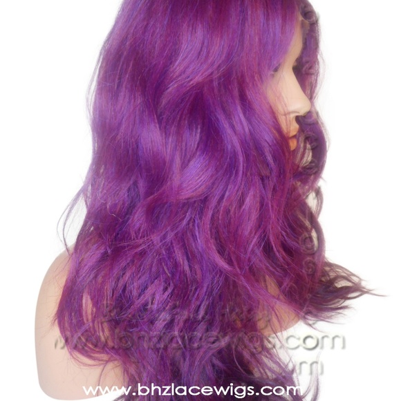 NEW! Galaxy purple wig purple lace front wig main image 7
